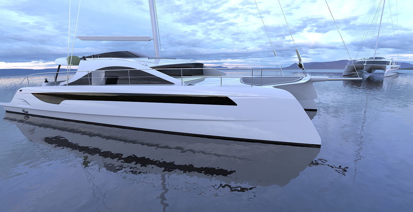 vehicle，catamaran，Model，Render，