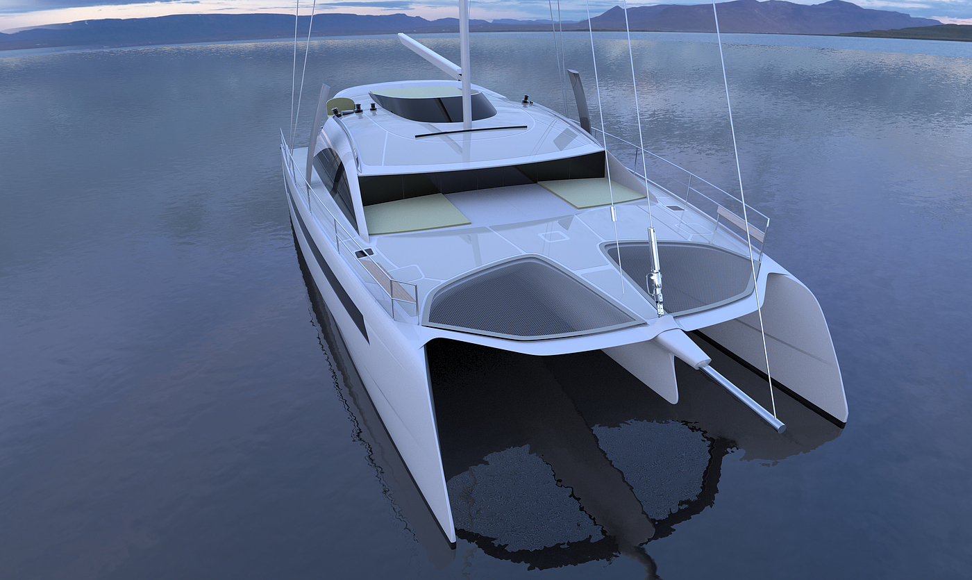 vehicle，catamaran，Model，Render，