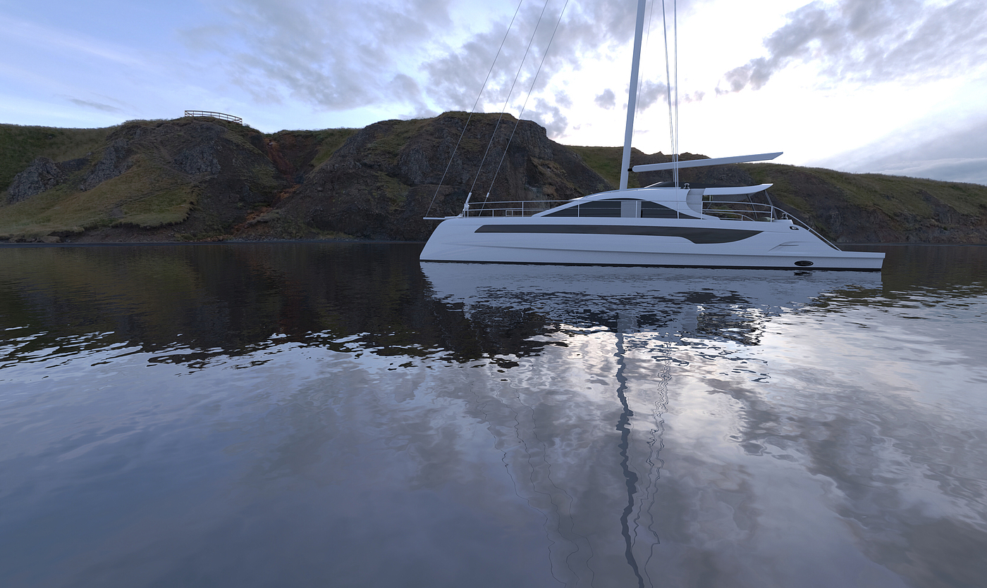 vehicle，catamaran，Model，Render，