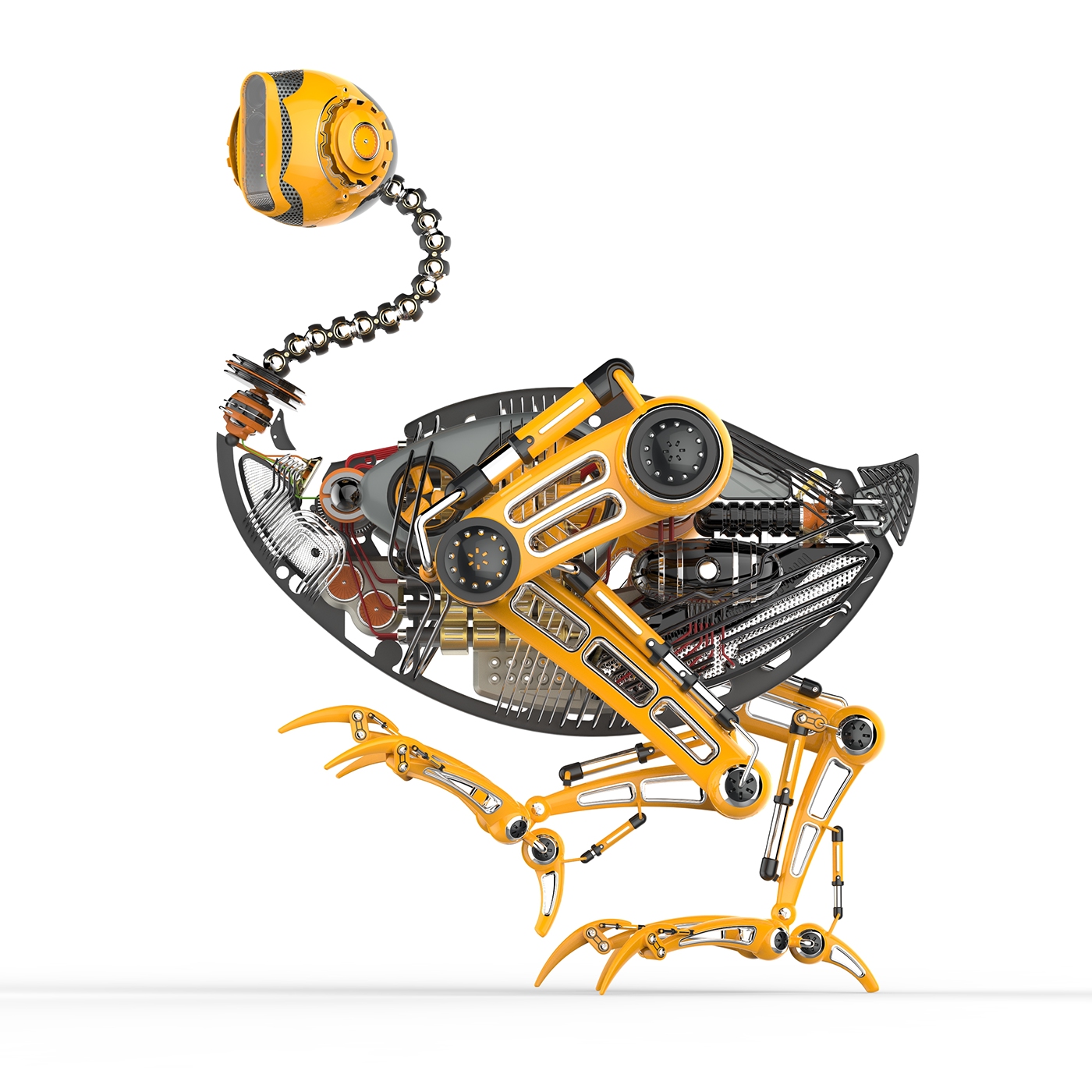 robot，GLOCK，chicken，