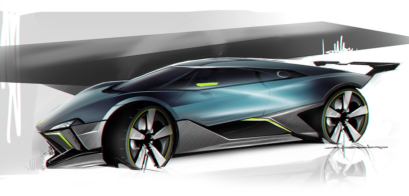 Hand drawn car，suv，Computer rendering，Digital art，