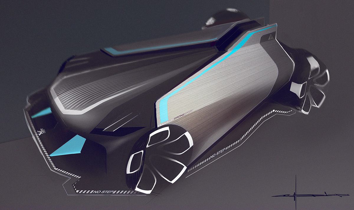 Hand drawn car，suv，Computer rendering，Digital art，