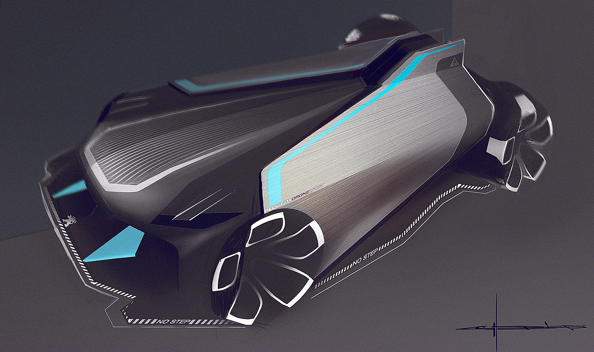 Hand drawn car，suv，Computer rendering，Digital art，