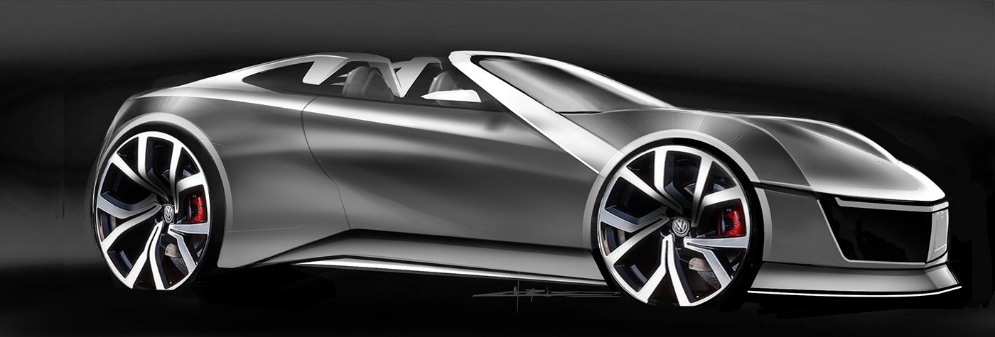 Hand drawn car，suv，Computer rendering，Digital art，