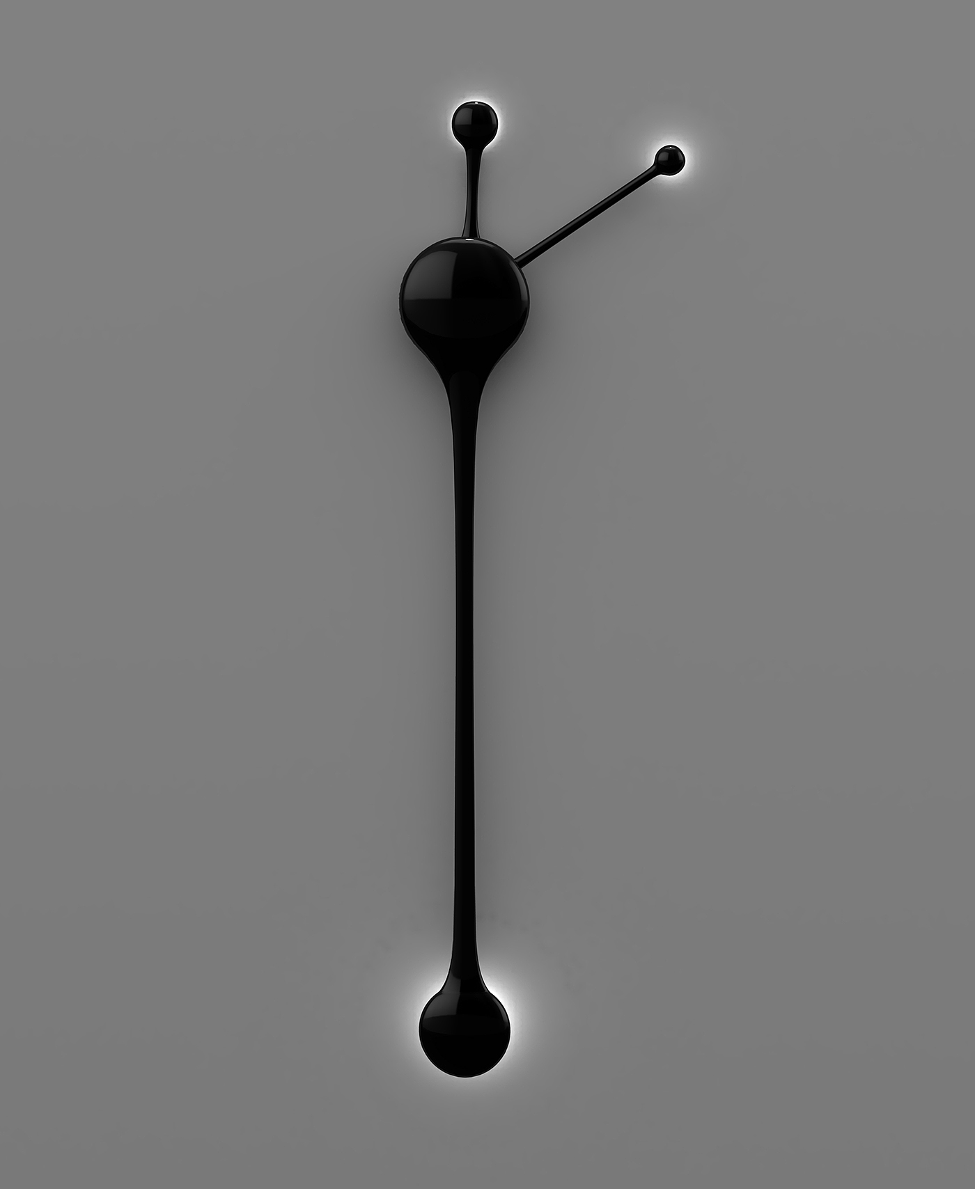 PENDULUM，luminescence，black，Wall clock，