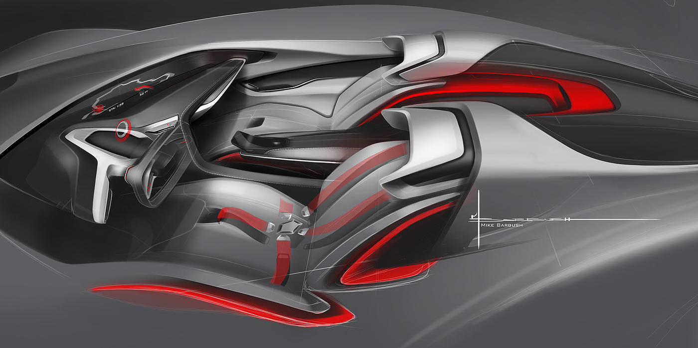Automotive Interior Sketches - 普象网