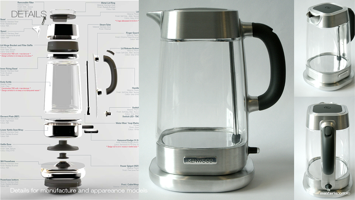 kenwood，kettle，product design，industrial design，Red dot award，