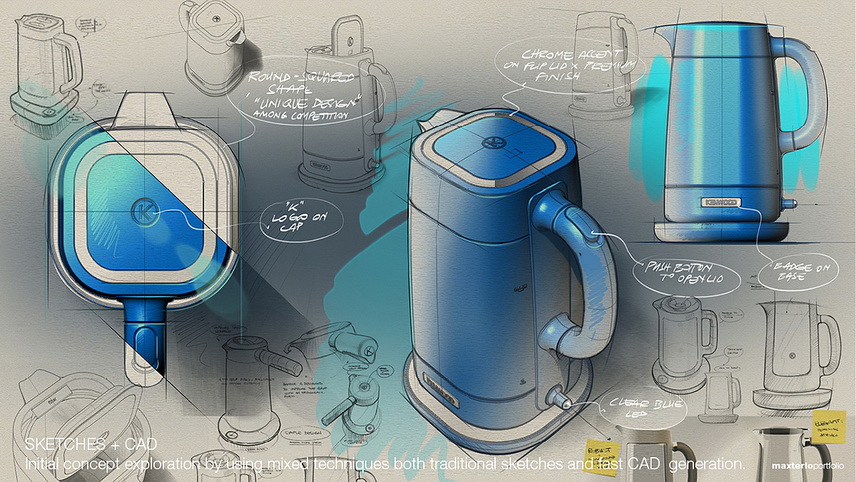kenwood，kettle，product design，industrial design，Red dot award，