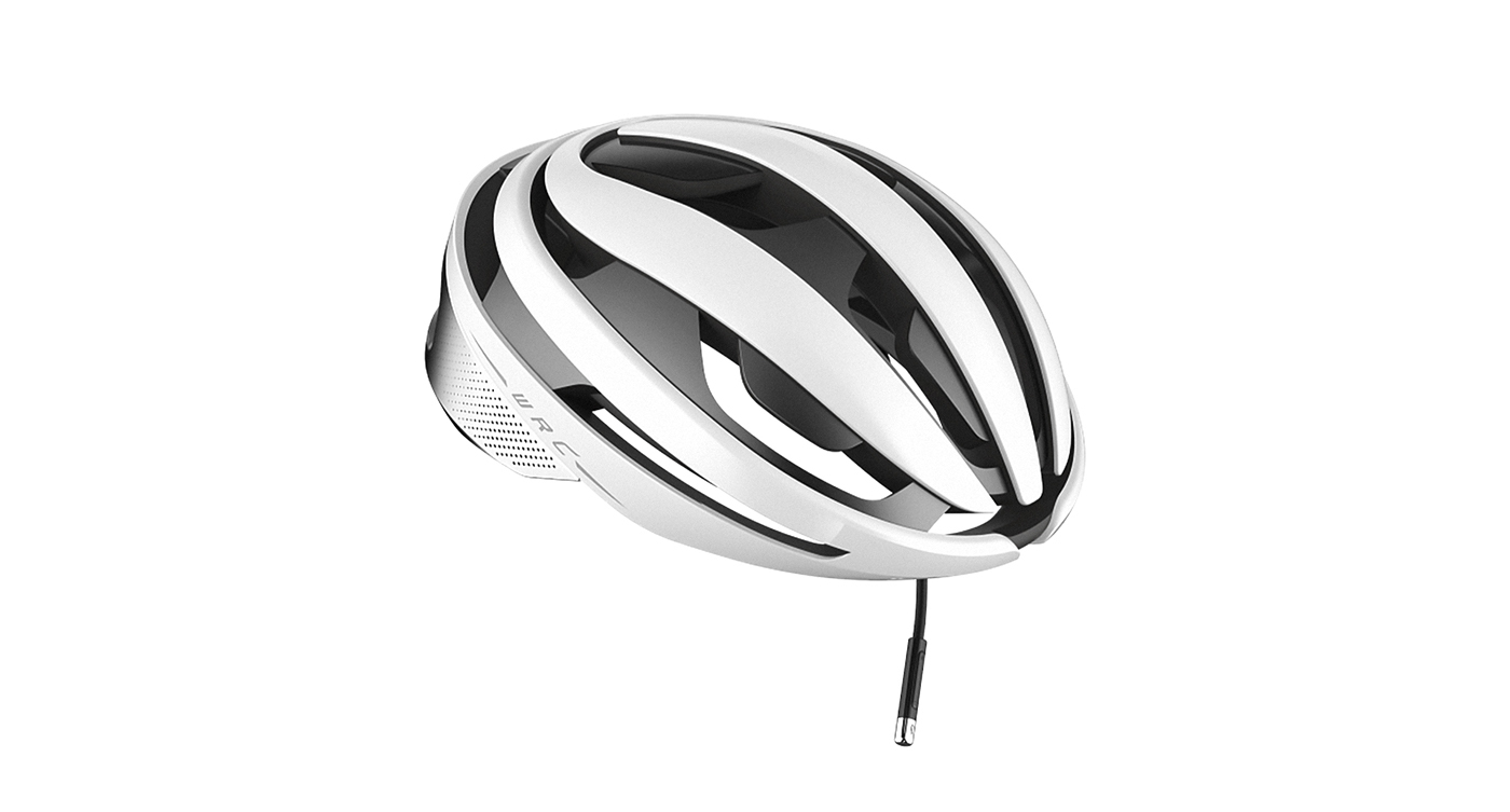 Bicycle helmet，white，intelligence，product design，