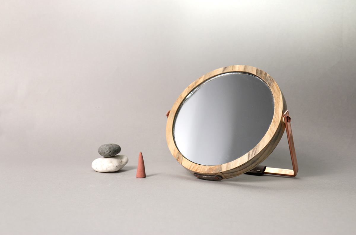 Savvy，second-hand，mirror，Tray，wood，