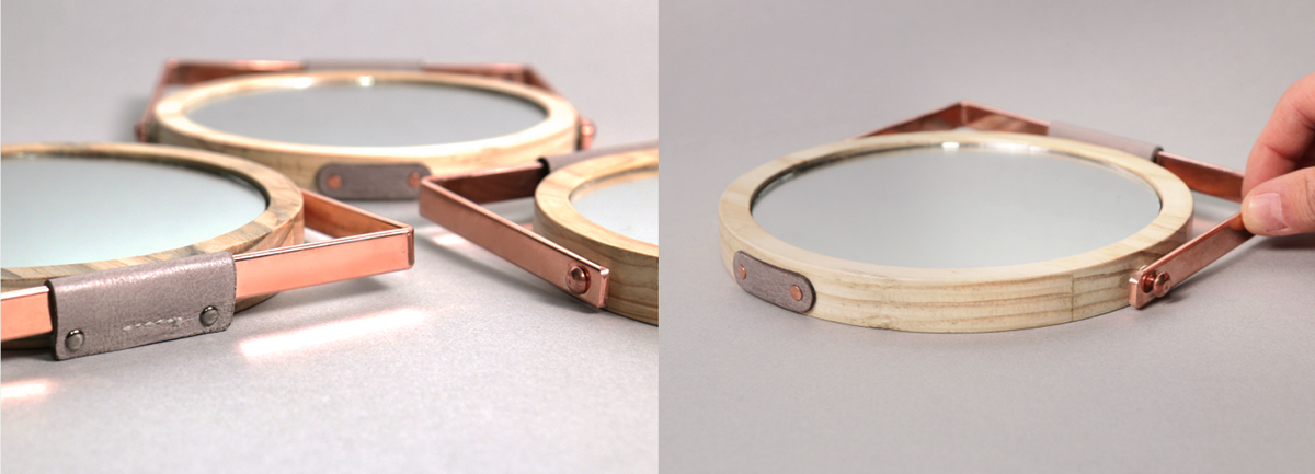 Savvy，second-hand，mirror，Tray，wood，