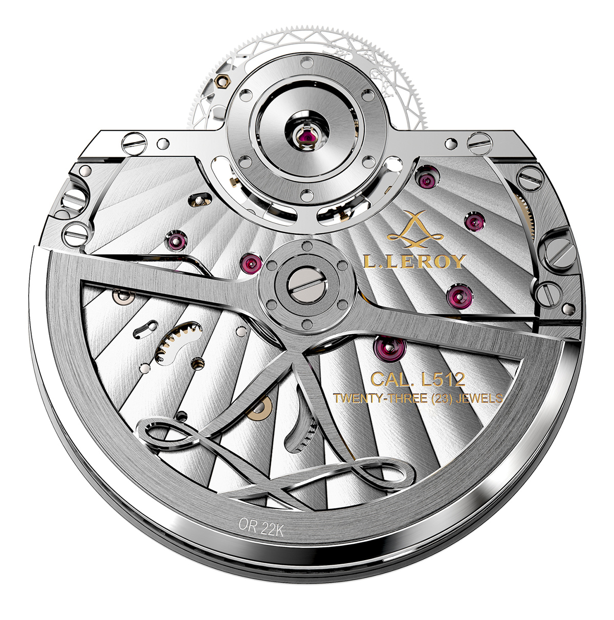 Wrist watch，silver gray，L. Leroy，extravagant，