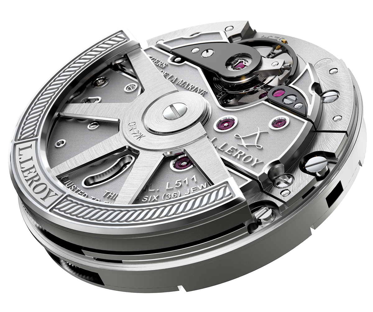 Wrist watch，silver gray，L. Leroy，extravagant，