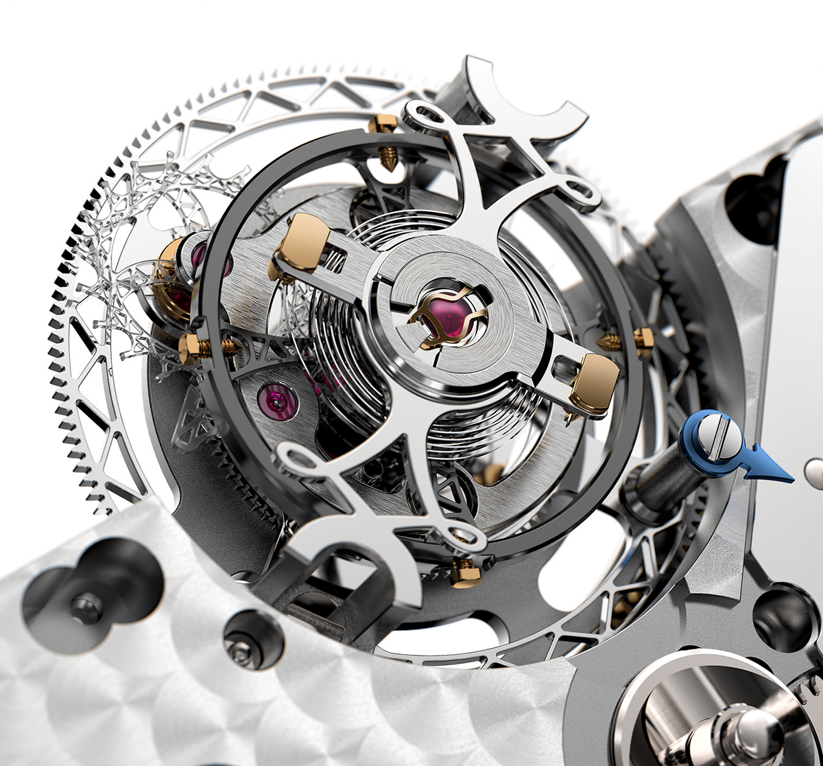 Wrist watch，silver gray，L. Leroy，extravagant，