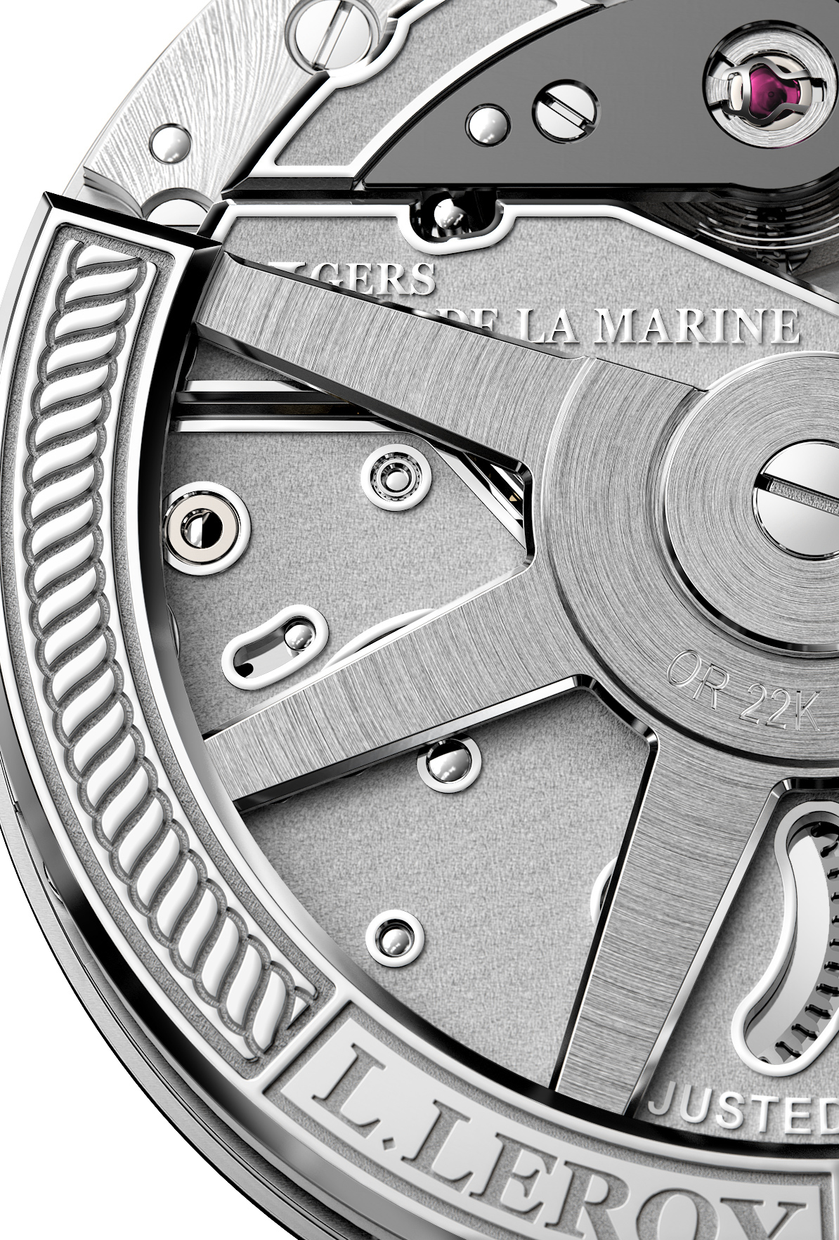 Wrist watch，silver gray，L. Leroy，extravagant，