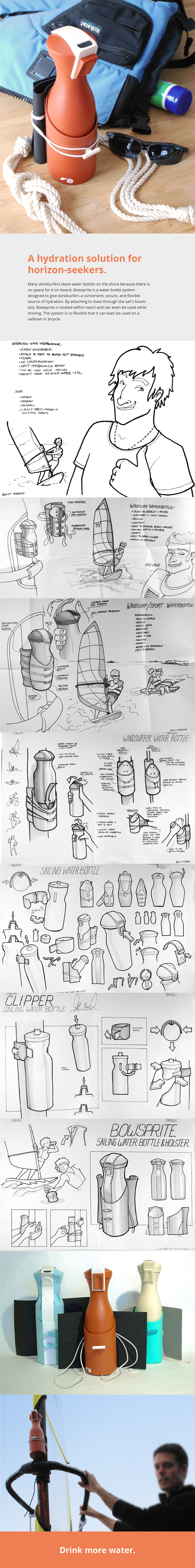 水瓶，Bowsprite，帆船冲浪，自行车，运动，