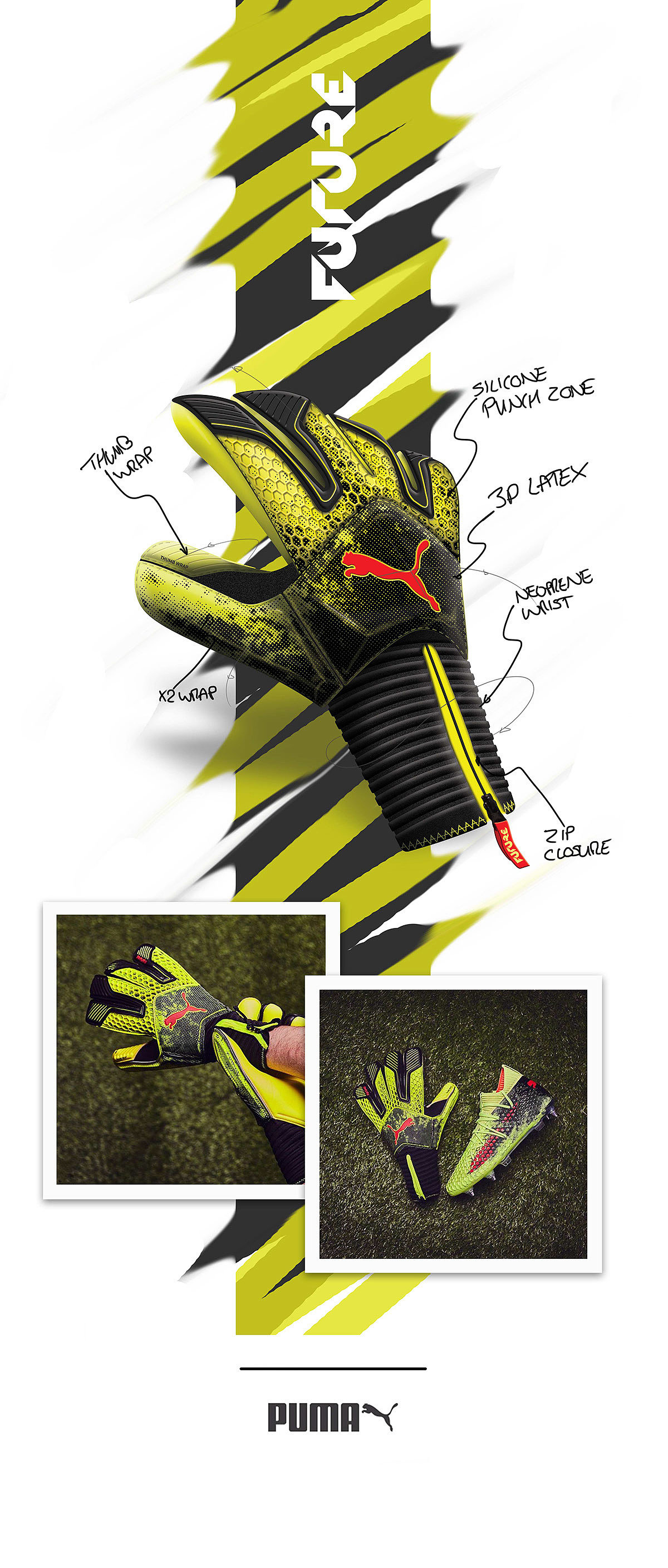 Glove design，goalkeeper，Puma，2017 red dot，