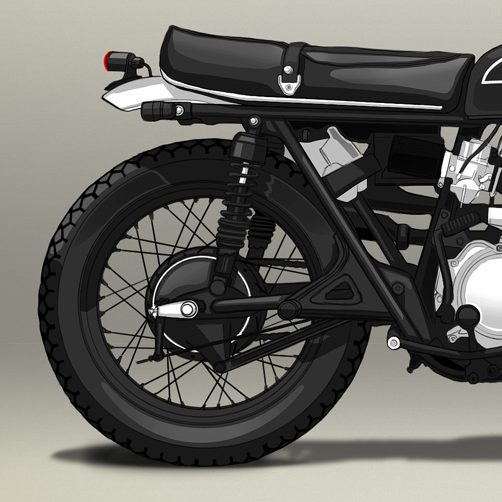 motorcycle，Honda，Render，