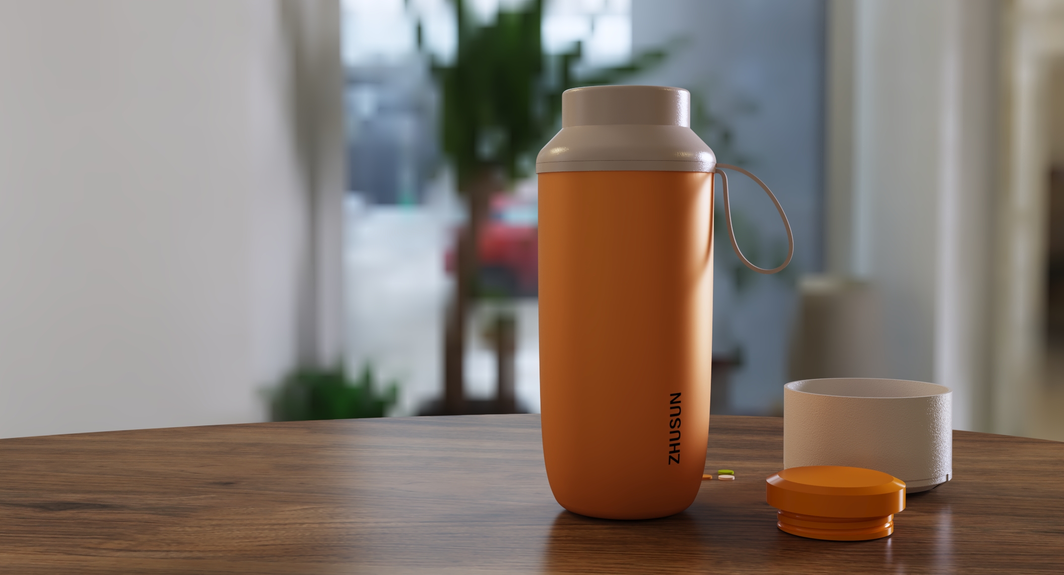 pill，glass，Water cup，