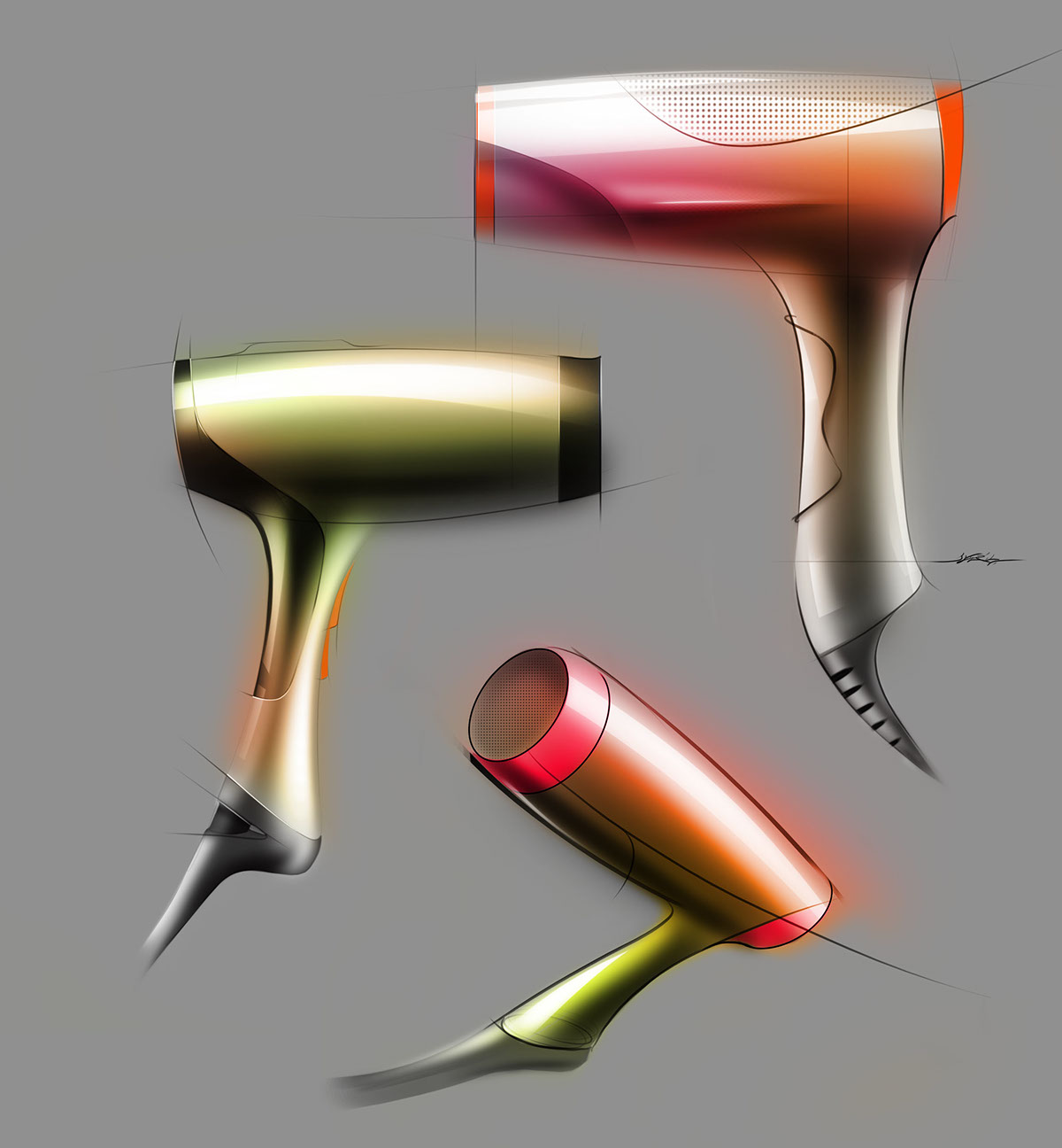 Hand drawn，product design，