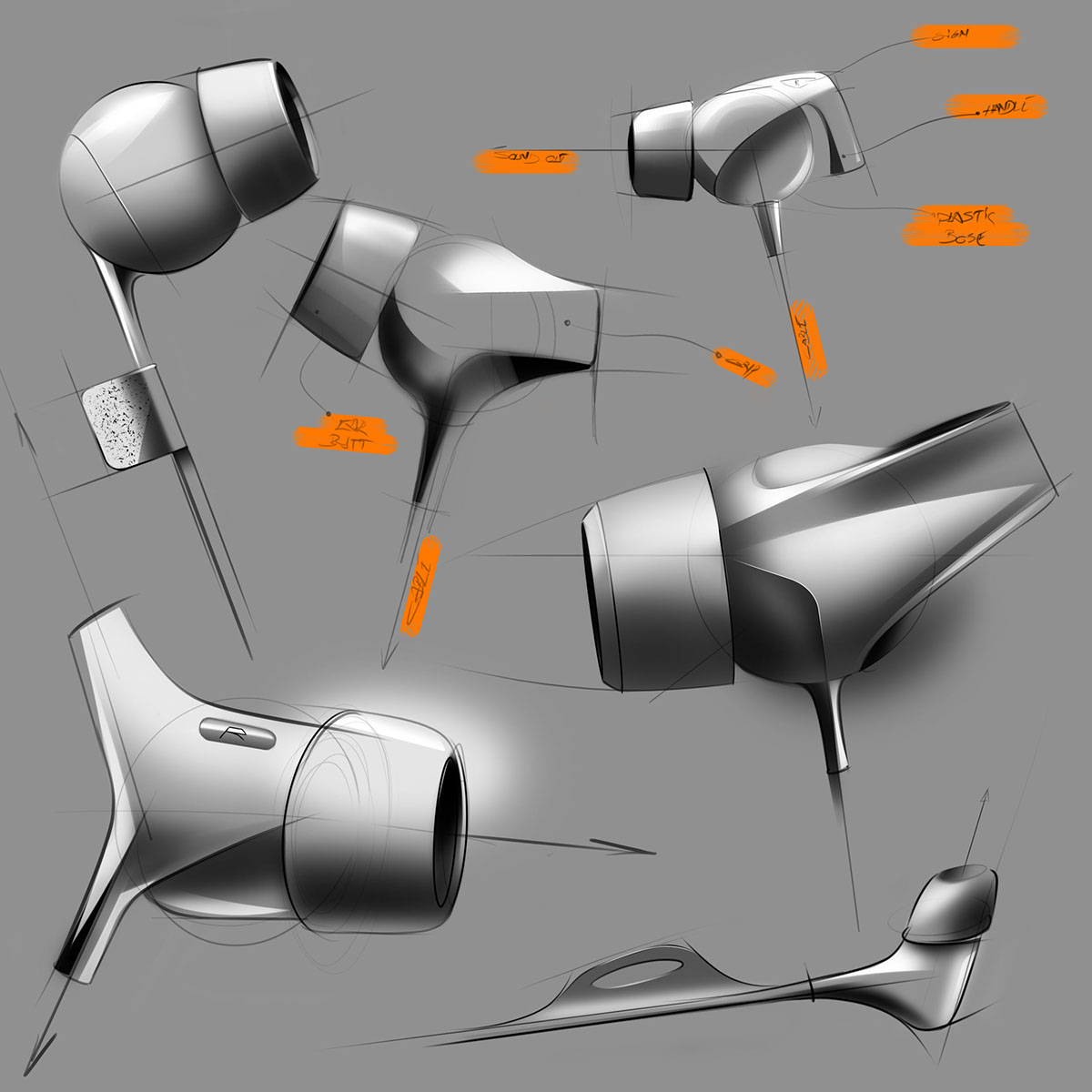 Hand drawn，product design，