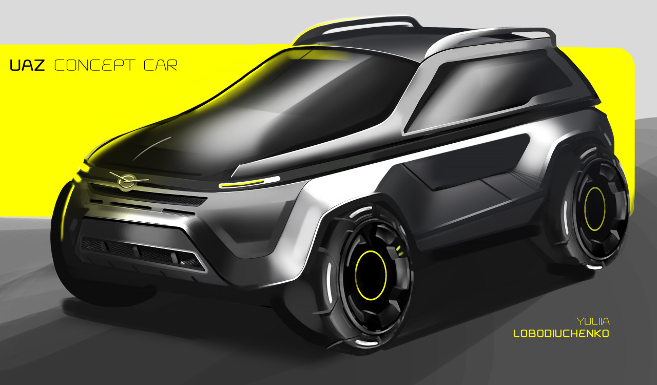 Hand drawn，automobile，painting，ps，Ubee ，