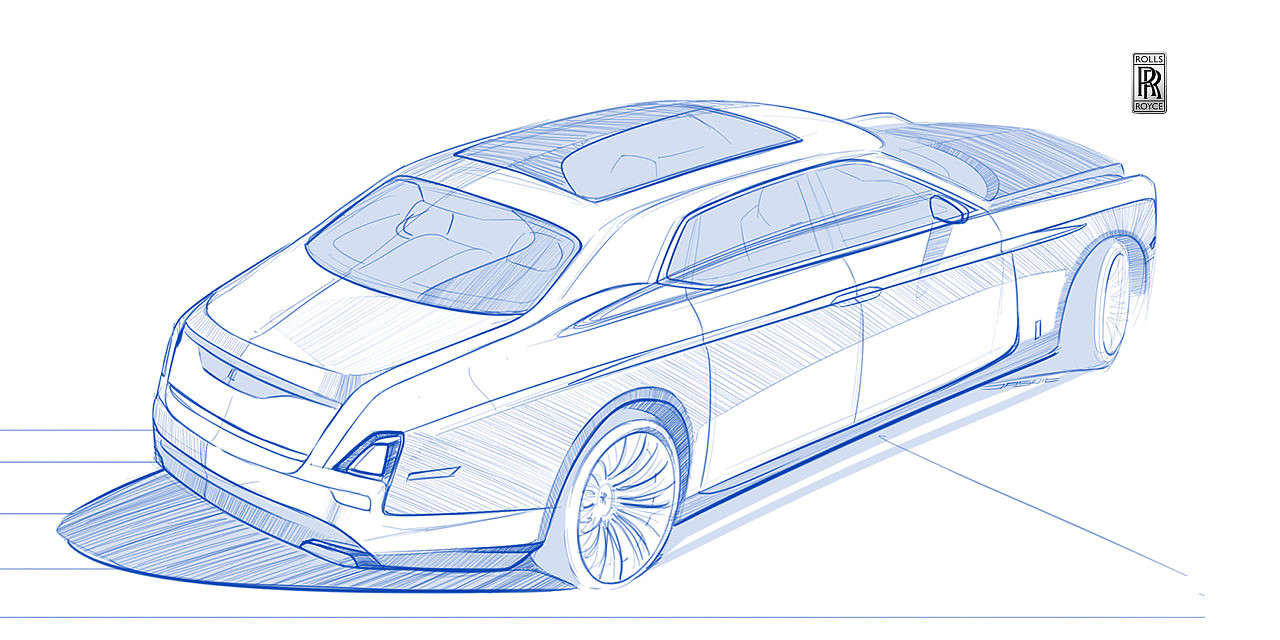 Hand drawn，automobile，painting，ps，Ubee ，