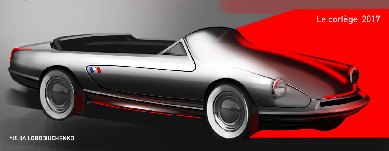 Hand drawn，automobile，painting，ps，Ubee ，