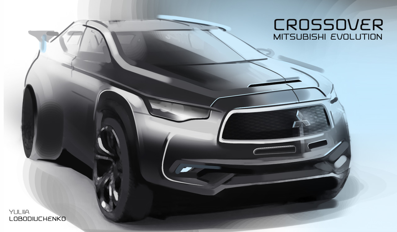 Hand drawn，automobile，painting，ps，Ubee ，