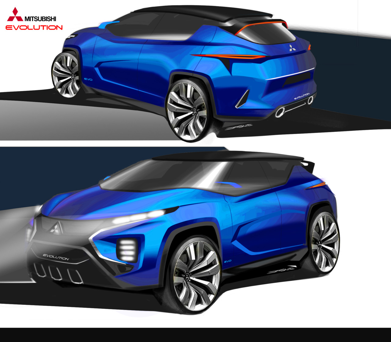 Hand drawn，painting，ps，automobile，outdoors，Travel，