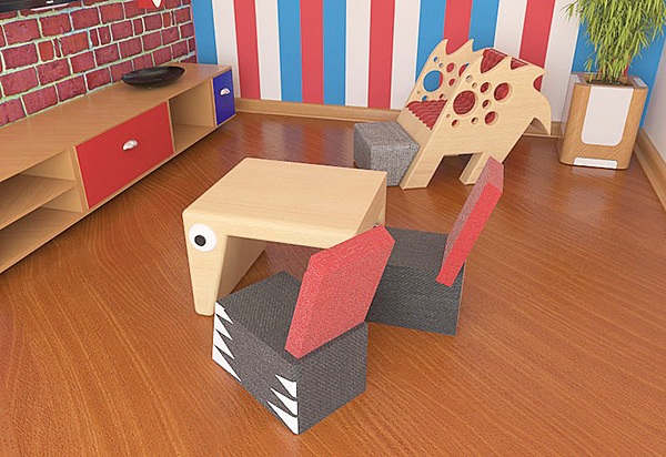 children，furniture，Cartoon，lovely，desk，chair，