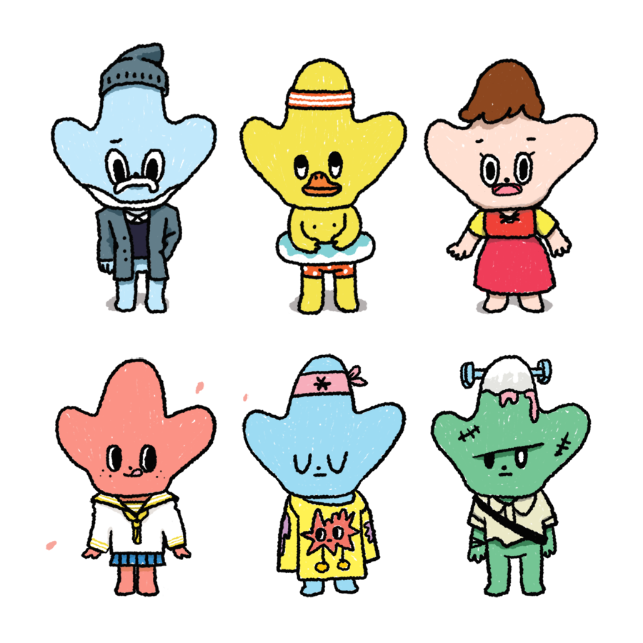 manual，resin，Art toys，Starfish，