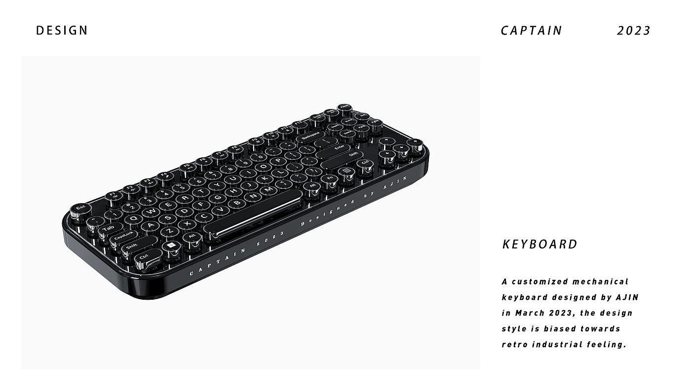 Crystal Keyboard, Retro Keyboard, Black，