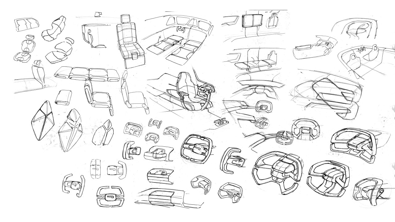 vehicle，Off-road vehicle，Hand drawn sketch，