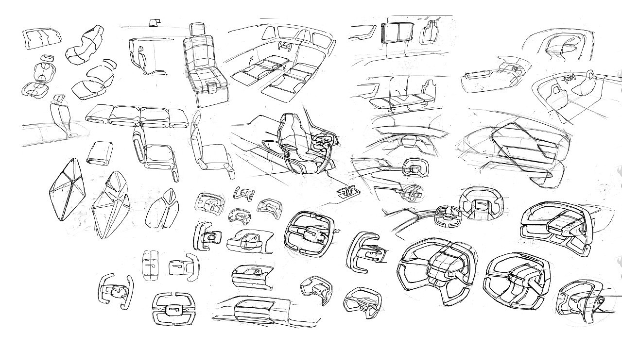 vehicle，Off-road vehicle，Hand drawn sketch，