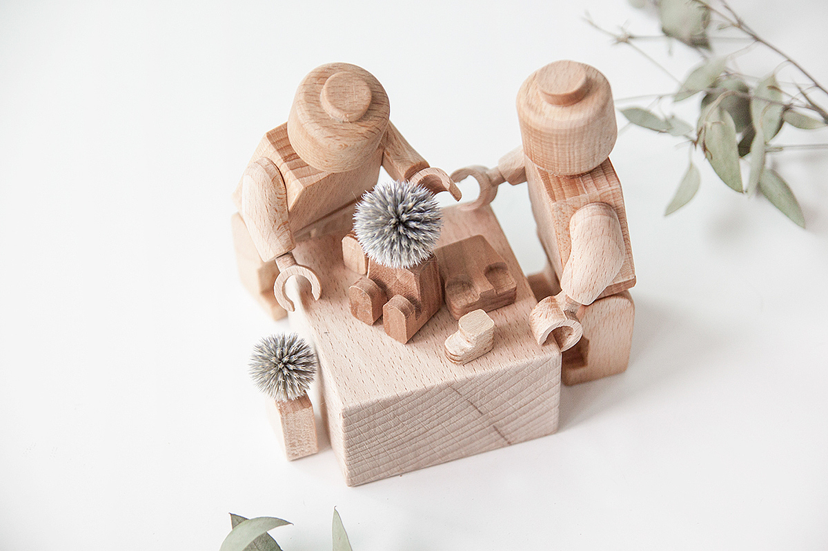 wooden ，Toys，Echild，Dried flower，