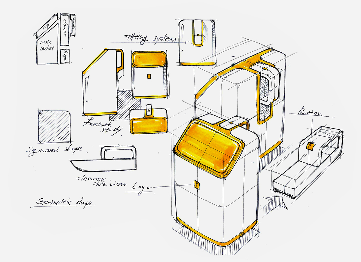 Water cup，chair，camera，sketch，