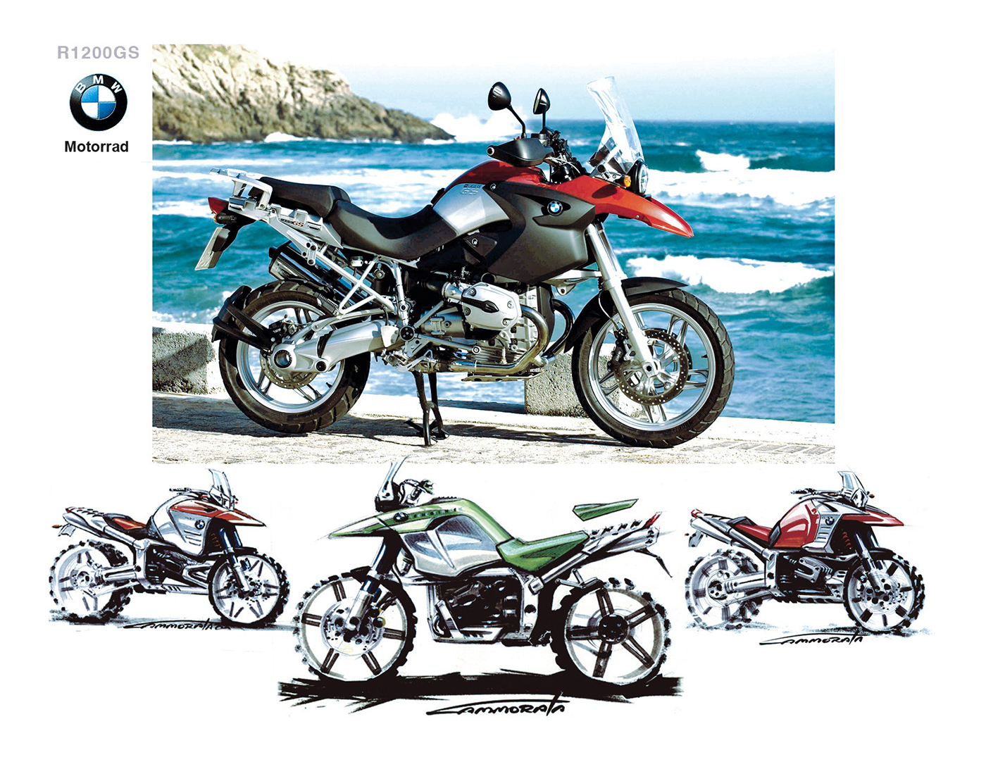 BMW & Husqvarna，motorcycle，Hand drawn，