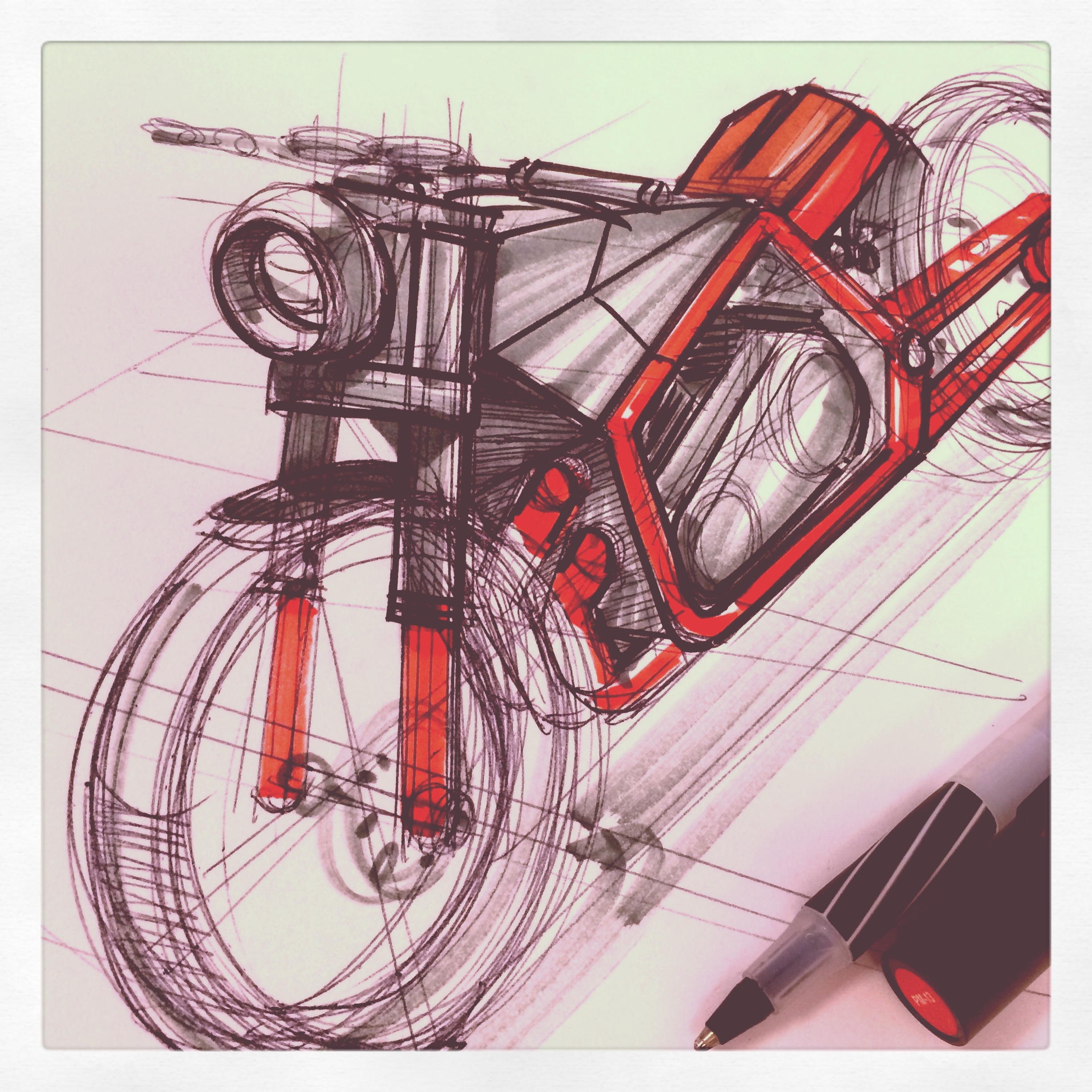 sketch，motorcycle，Helmet，Hand drawn，