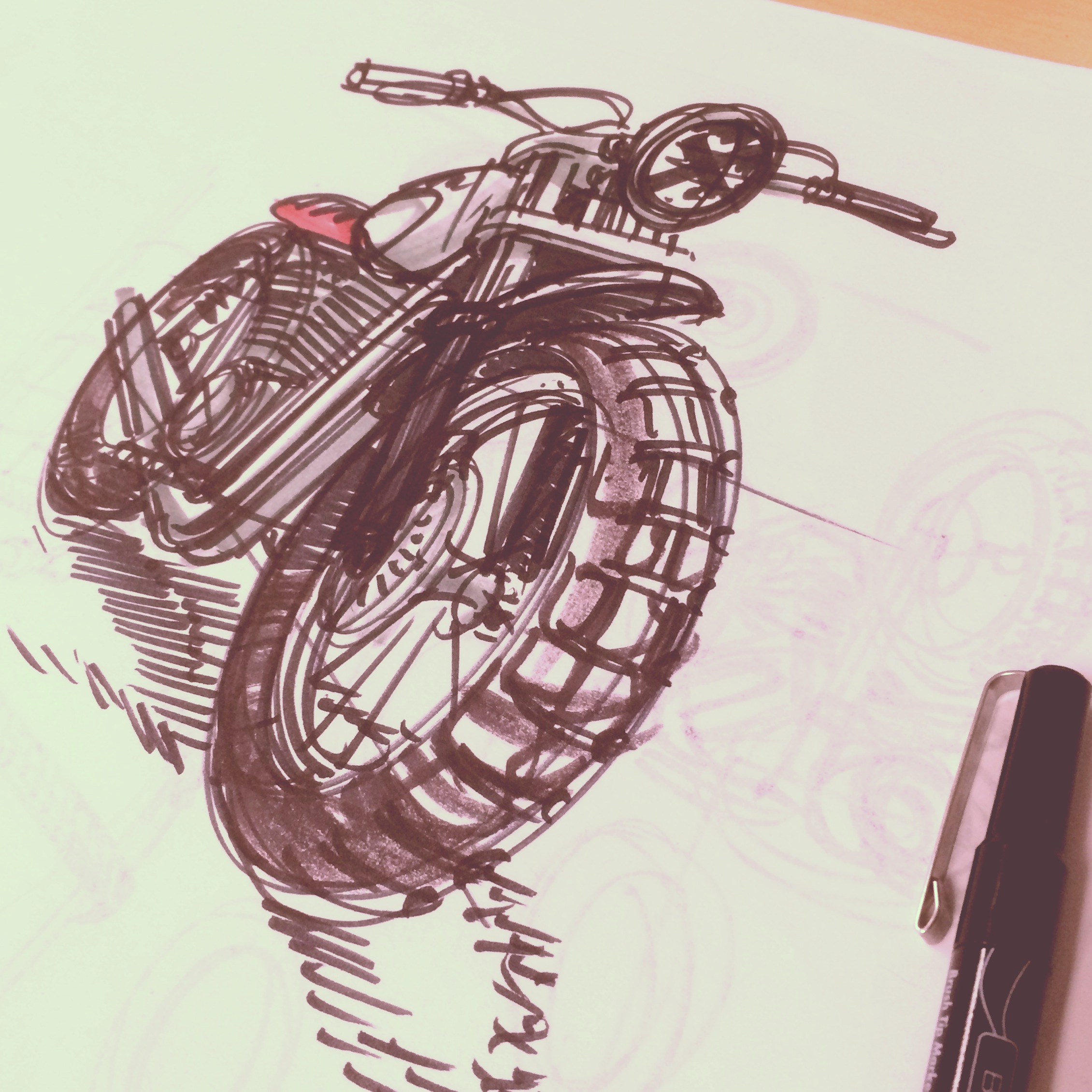 sketch，motorcycle，Helmet，Hand drawn，