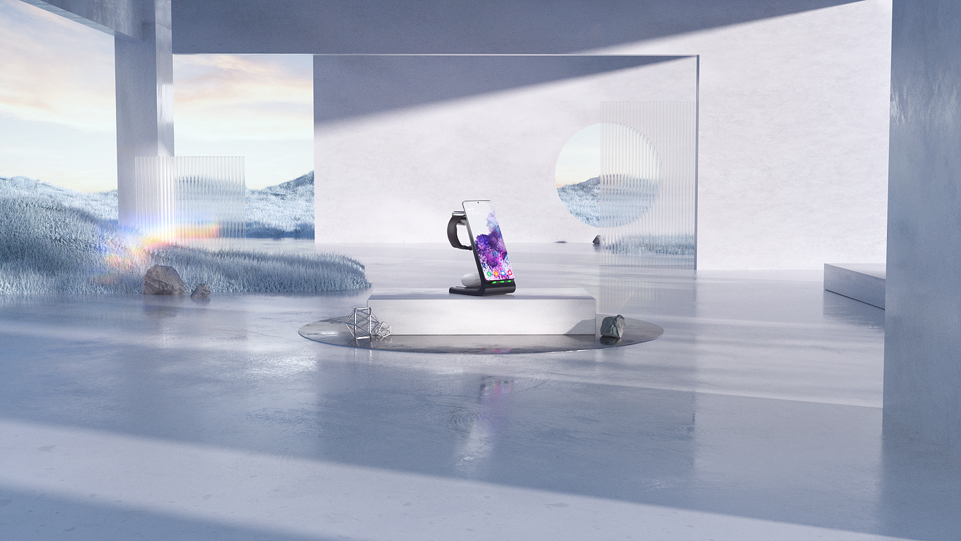 Wireless charging，Product animation，CG video，dynamic design ，