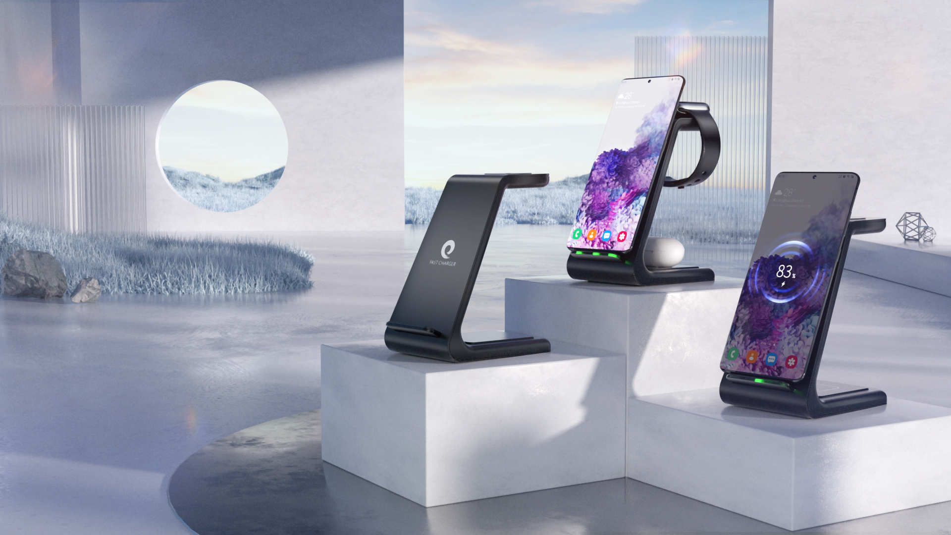 Wireless charging，Product animation，CG video，dynamic design ，