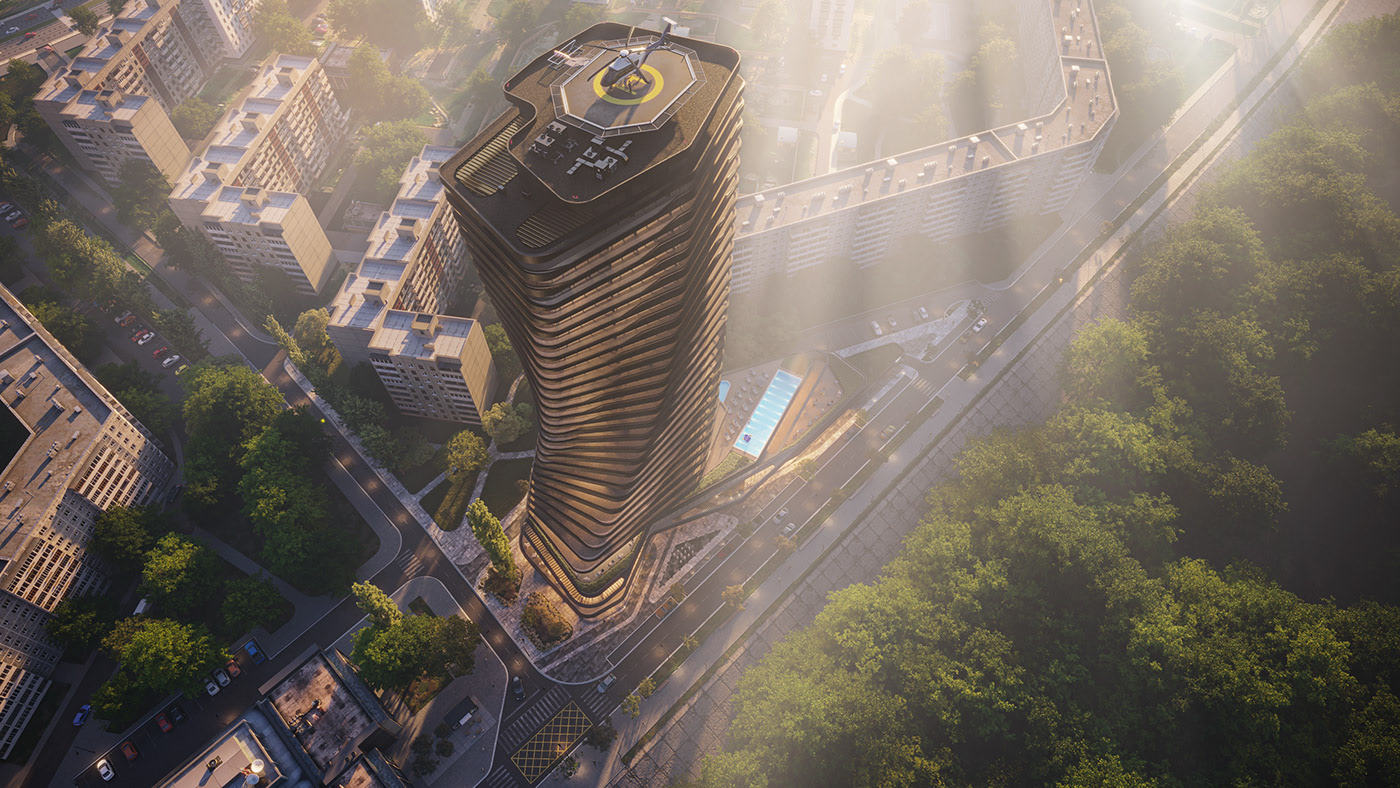 Architectural design，Appearance design，Residential building，Twisted building，