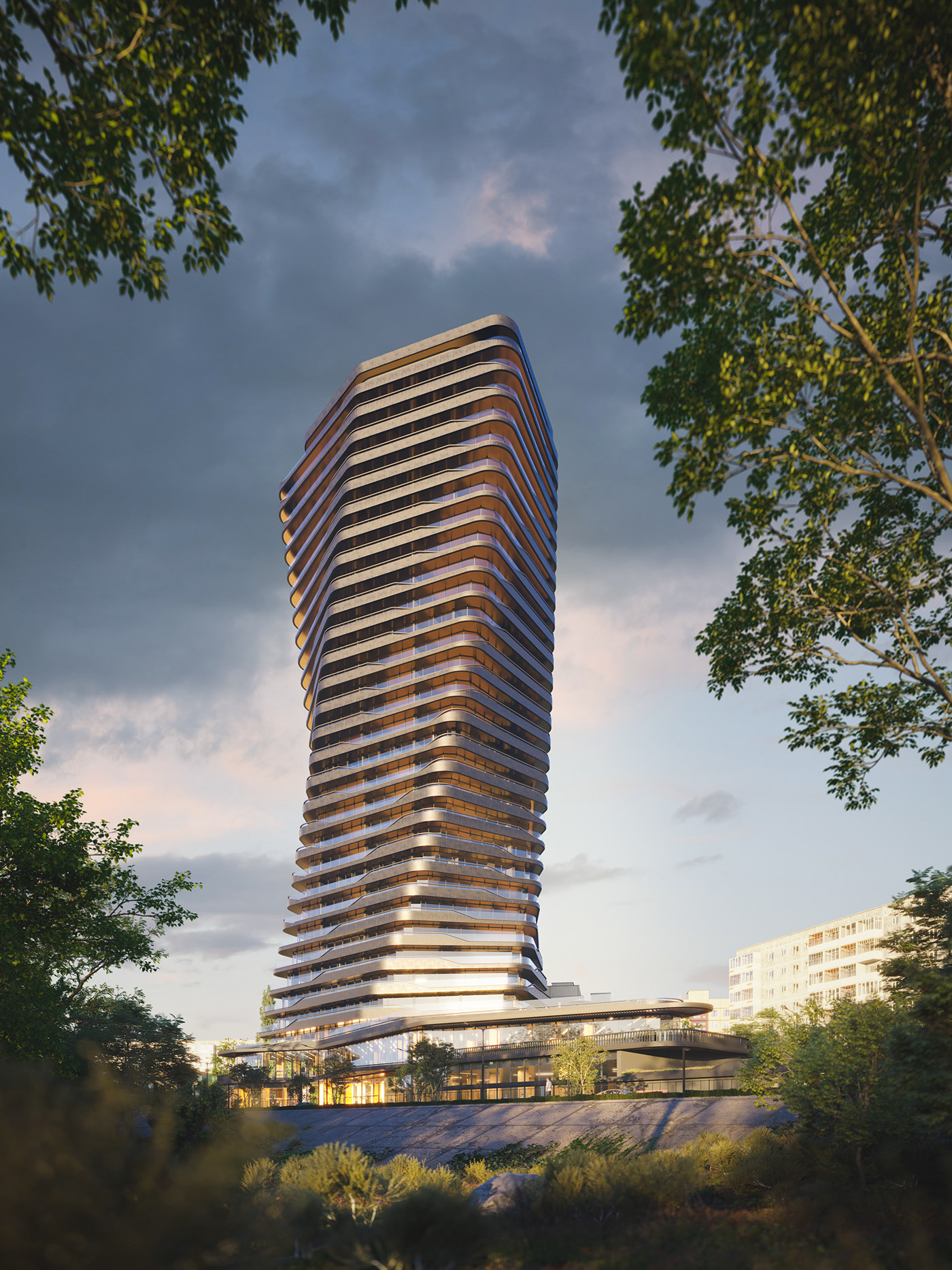 Architectural design，Appearance design，Residential building，Twisted building，