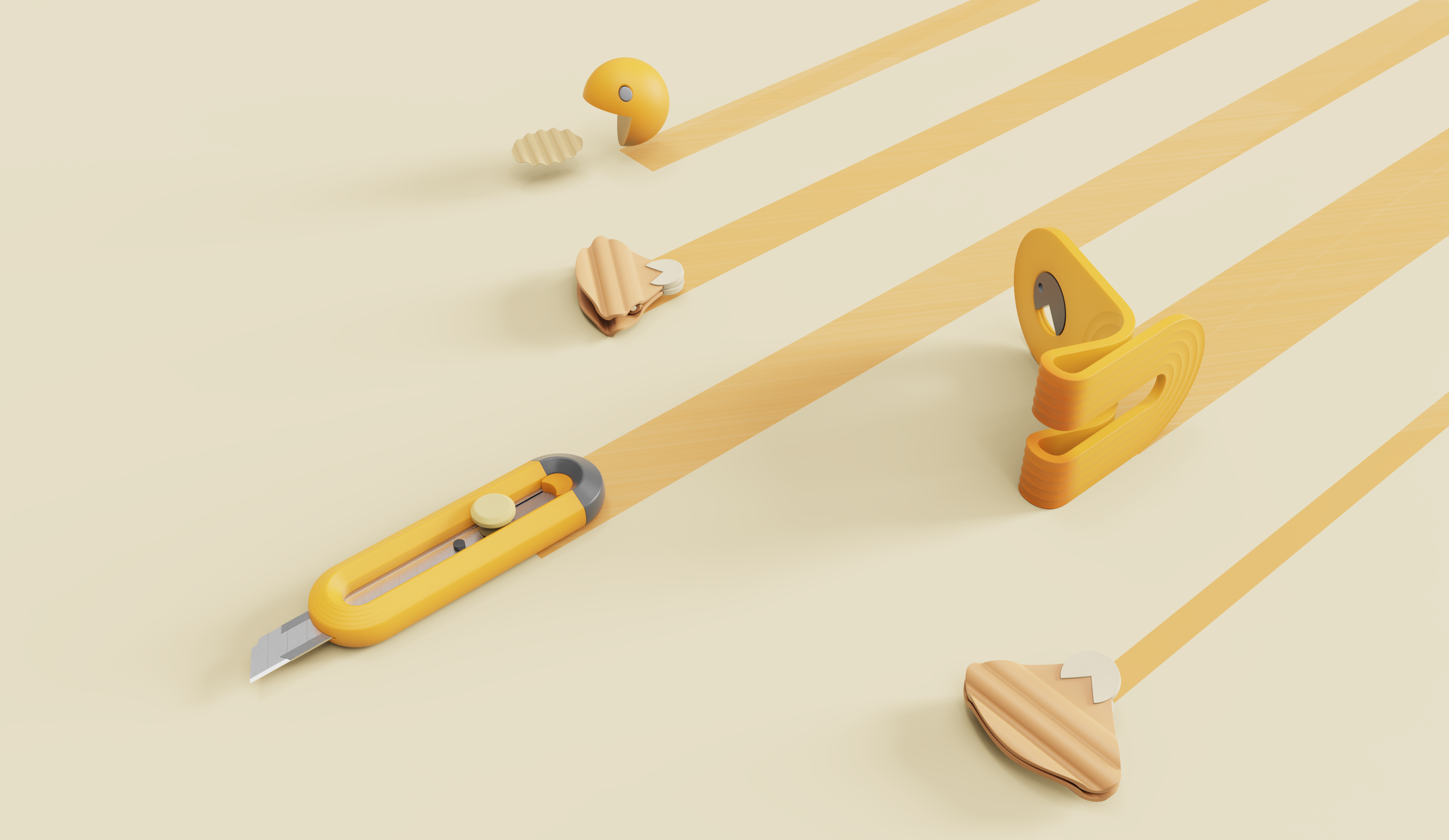 Stationery，Potato chips，Pac Man，Mobile phone bracket，Clip，pocket knife，Stationery series，Interesting，