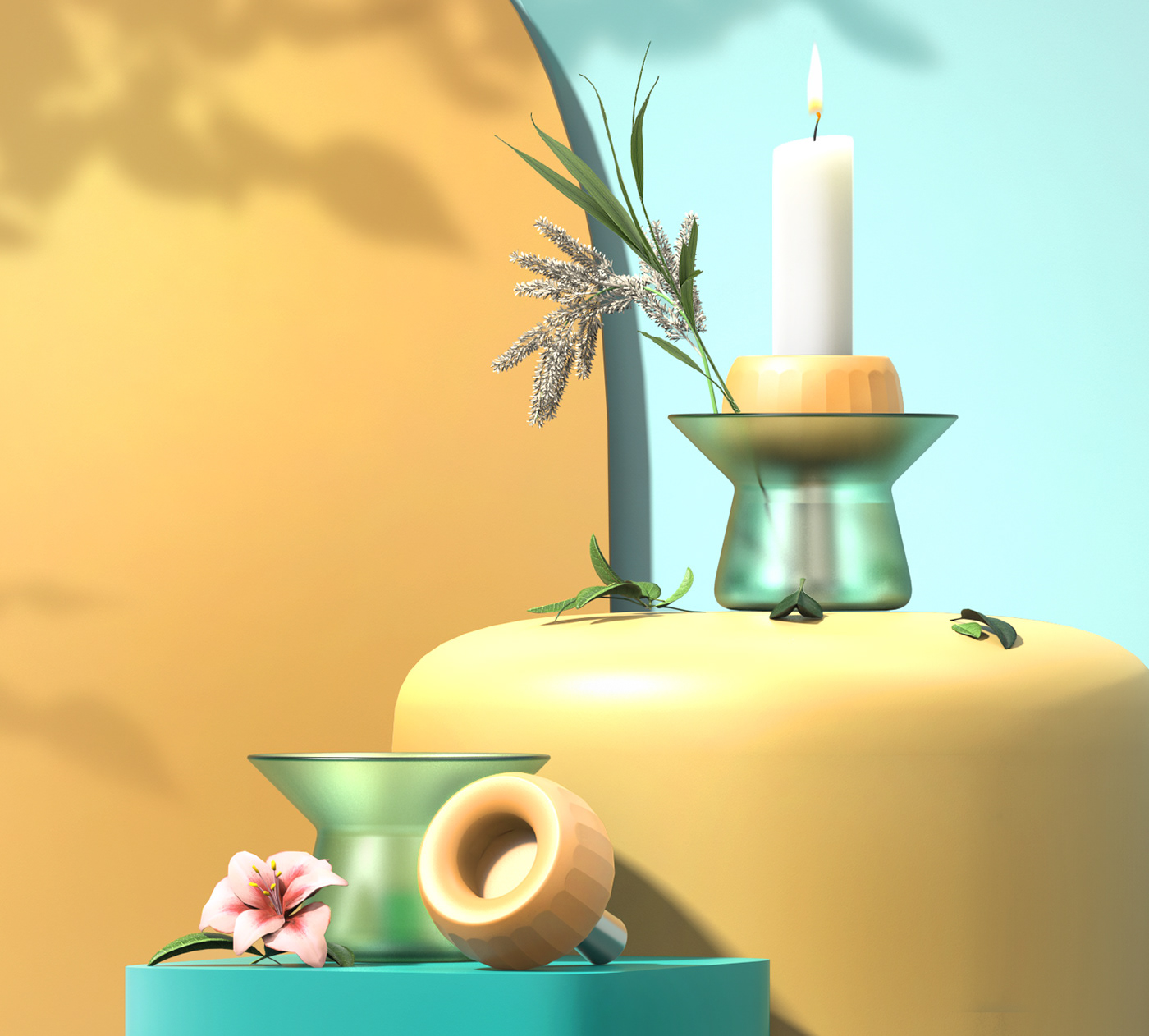 Candlestick，Appearance design，product design，delicate，girl，