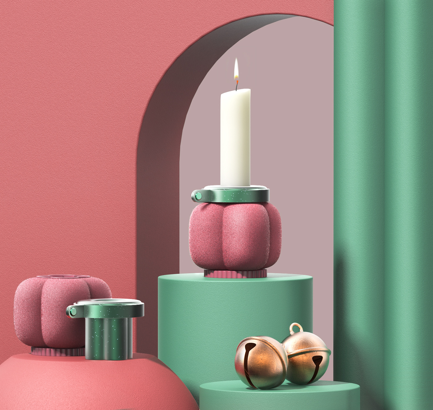 Candlestick，Appearance design，product design，delicate，girl，