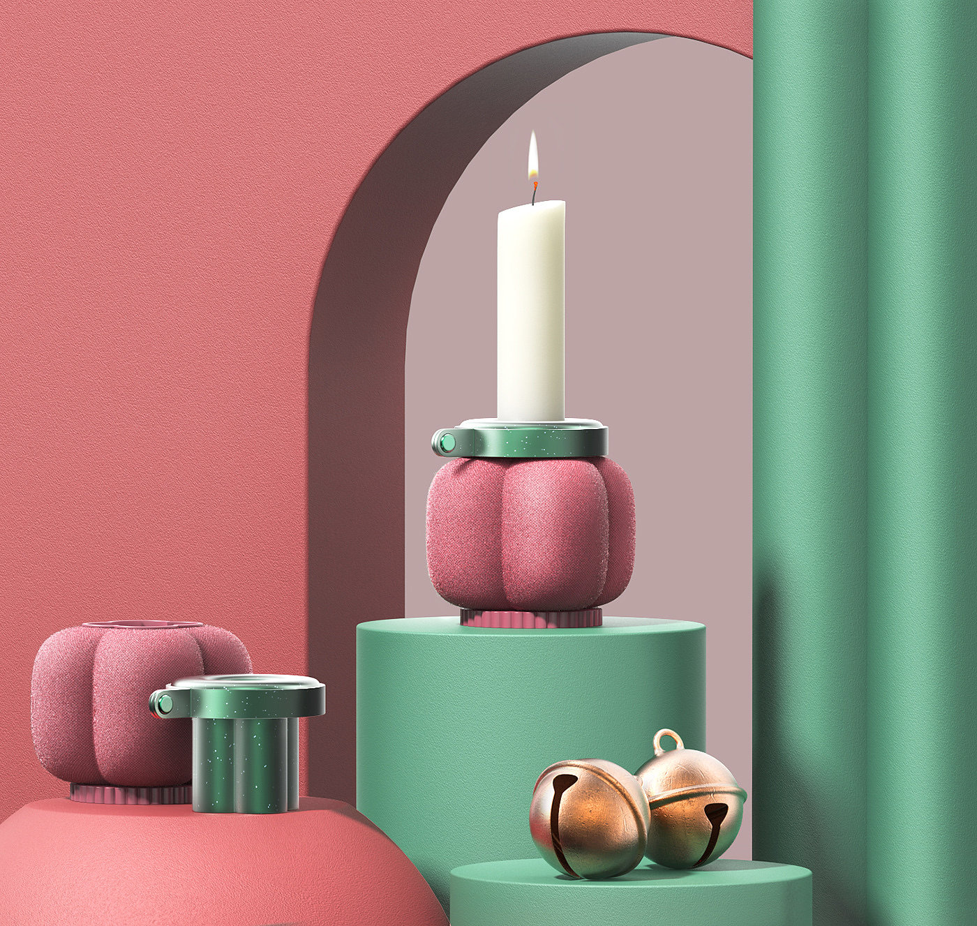 Candlestick，Appearance design，product design，delicate，girl，