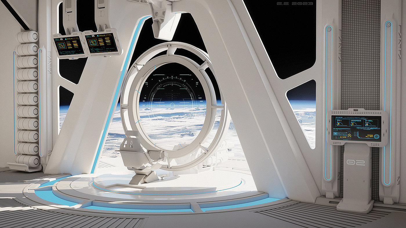 未来，炮台控制室，科幻，外观设计，