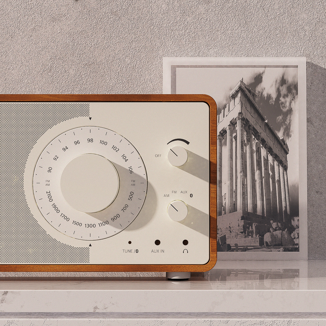radio，Appearance design，product design，Retro，classical，THE RADIO，Bluetooth，